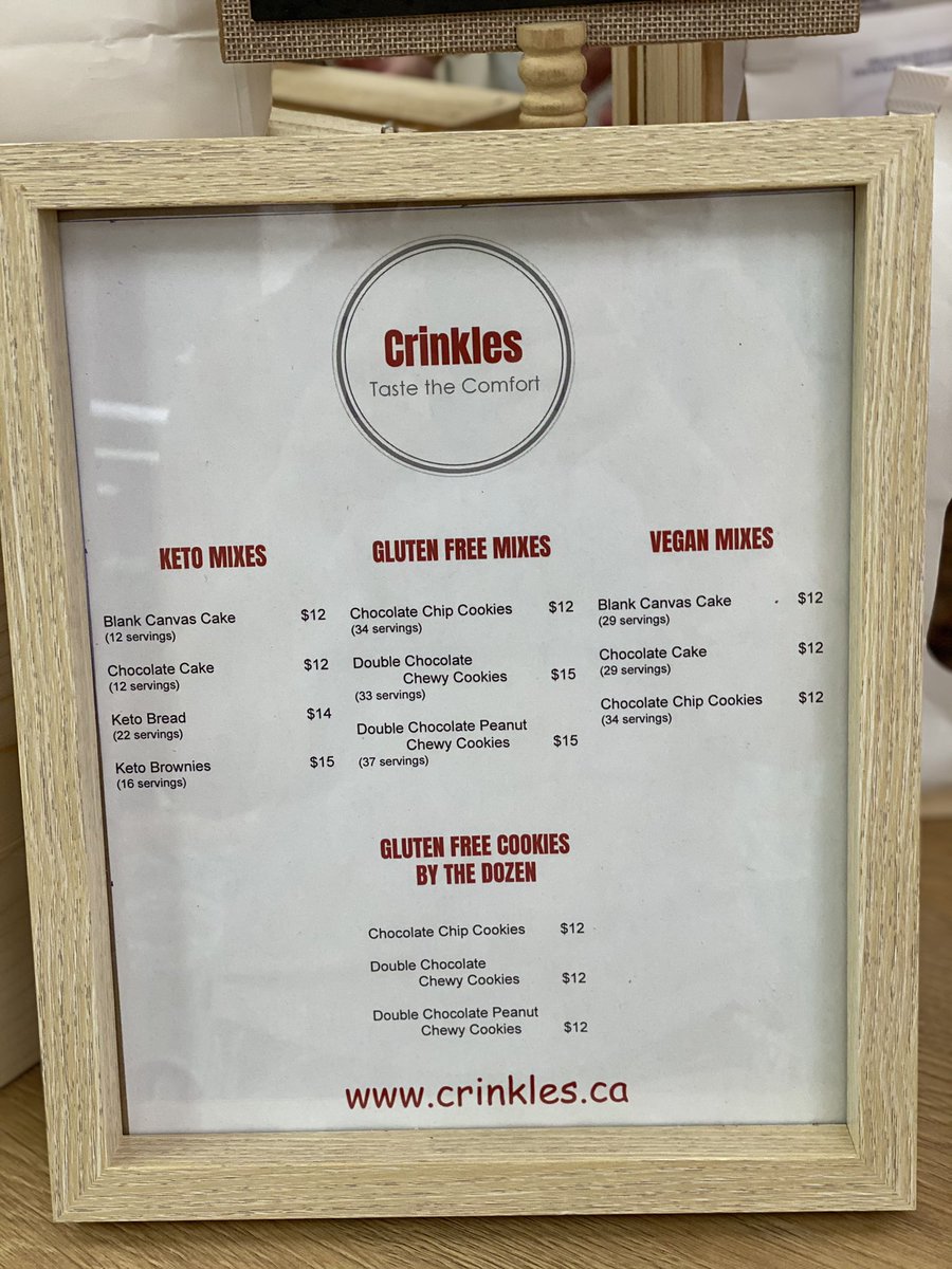 YegdtMarket's tweet photo. Welcome another new vendor today! @crinkles.ca carries #vegan #glutenfree and #keto baking mixes, and freshly baked gluten free chocolate chip cookies! Find them sharing a booth with Aunty Jean’s Fudge. 
#bakingmixes
#eatlocal 
#supportsmallbusiness https://t.co/Q8r9vzxxEF