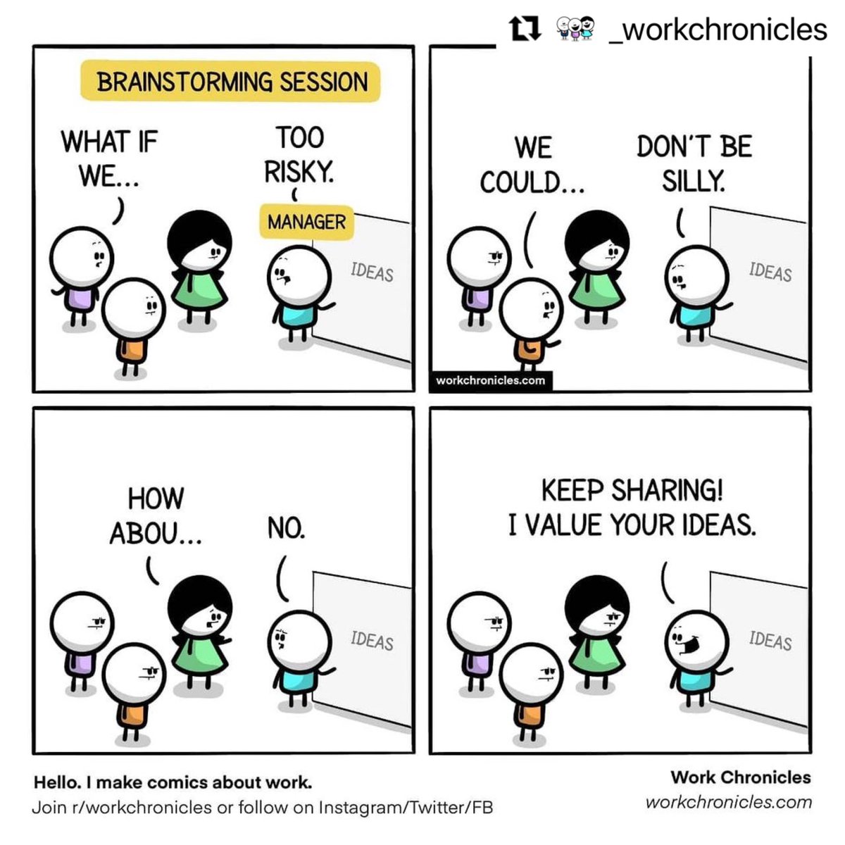 uamsseb's tweet photo. 🤣 or 😕?

📷 @_workchronicles

#comics #funnycomics #funnymemes #management #officememes #officehumor #office #businesshumor #businessmemes #webcomics #businesscartoons #techmeme #workmemes #workcomics #workchronicles #jobmemes https://t.co/q1FFnESuTT