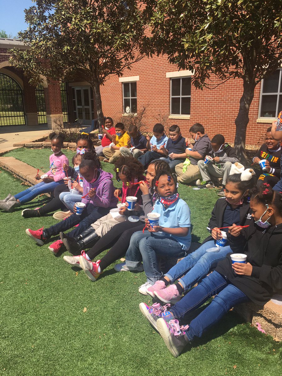 We crushed our AR reading Goal🙌 we celebrated with a yummy, sunny day in the courtyard! DQ blizzards for the win!! Model Support and Engage!! <a href="/PeeteTylerISD/">Peete Elementary</a> <a href="/ChapaTISD/">Cassandra Chapa</a>