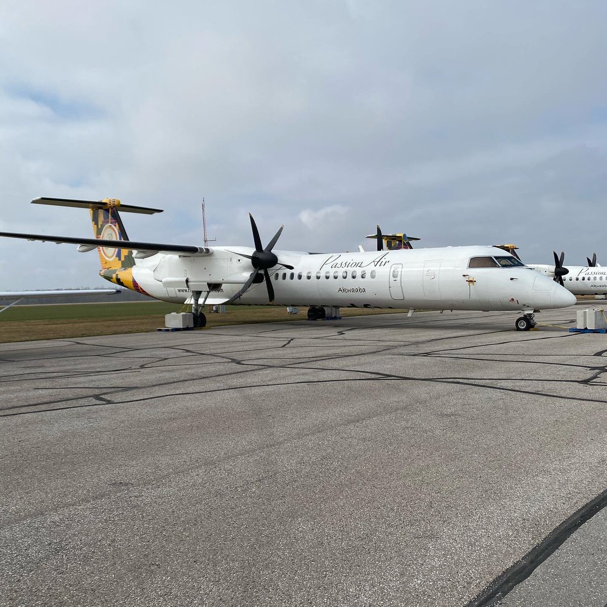 @StThomasFC Got to have the chance to see some of these beautiful Passion Air Q400s from Ghana.