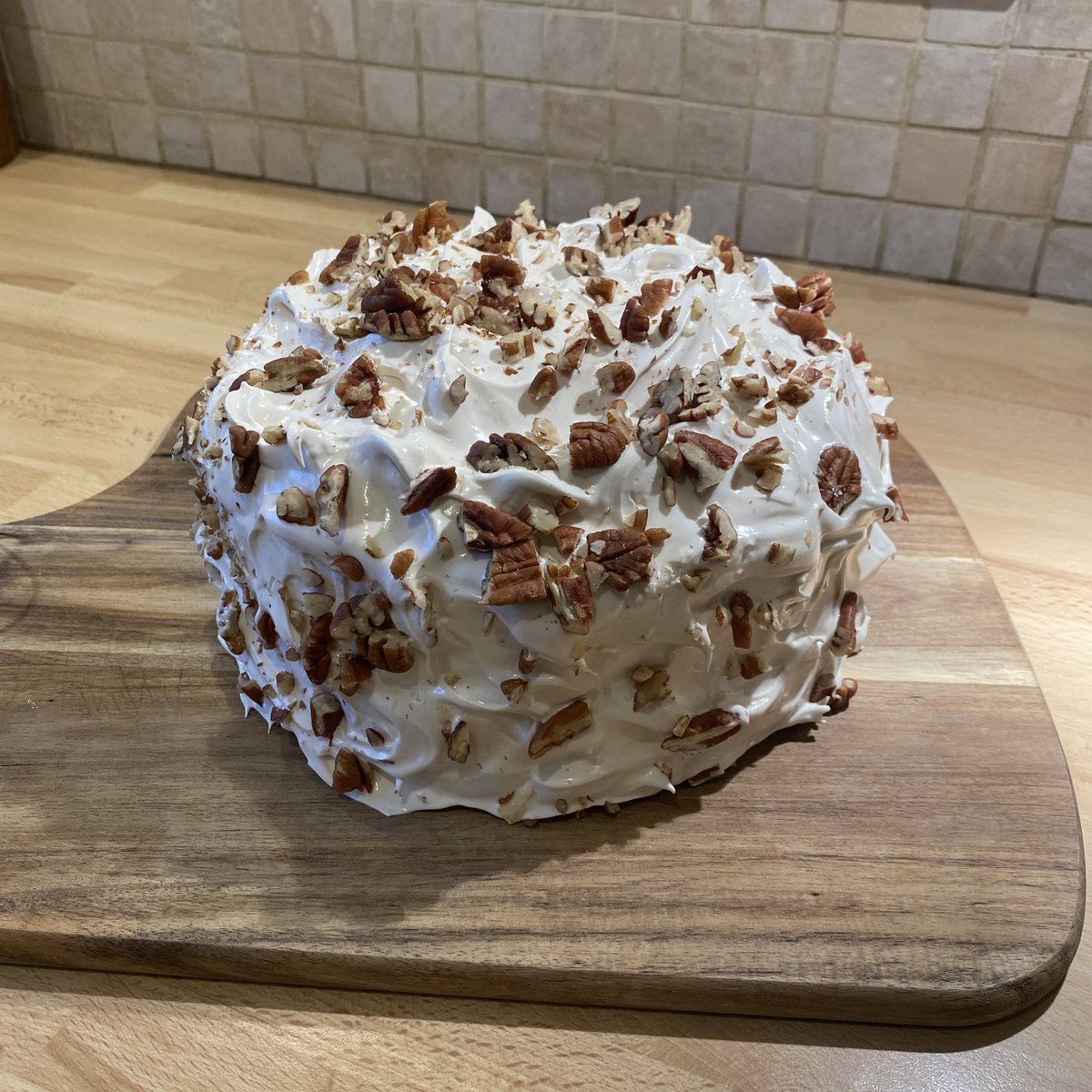 Having wanted to bake this for 15+ years, finally bucked up the courage for @WrightTalen’s Birthday!  nigella.com/recipes/autumn… <a href="/Nigella_Lawson/">Nigella Lawson</a>