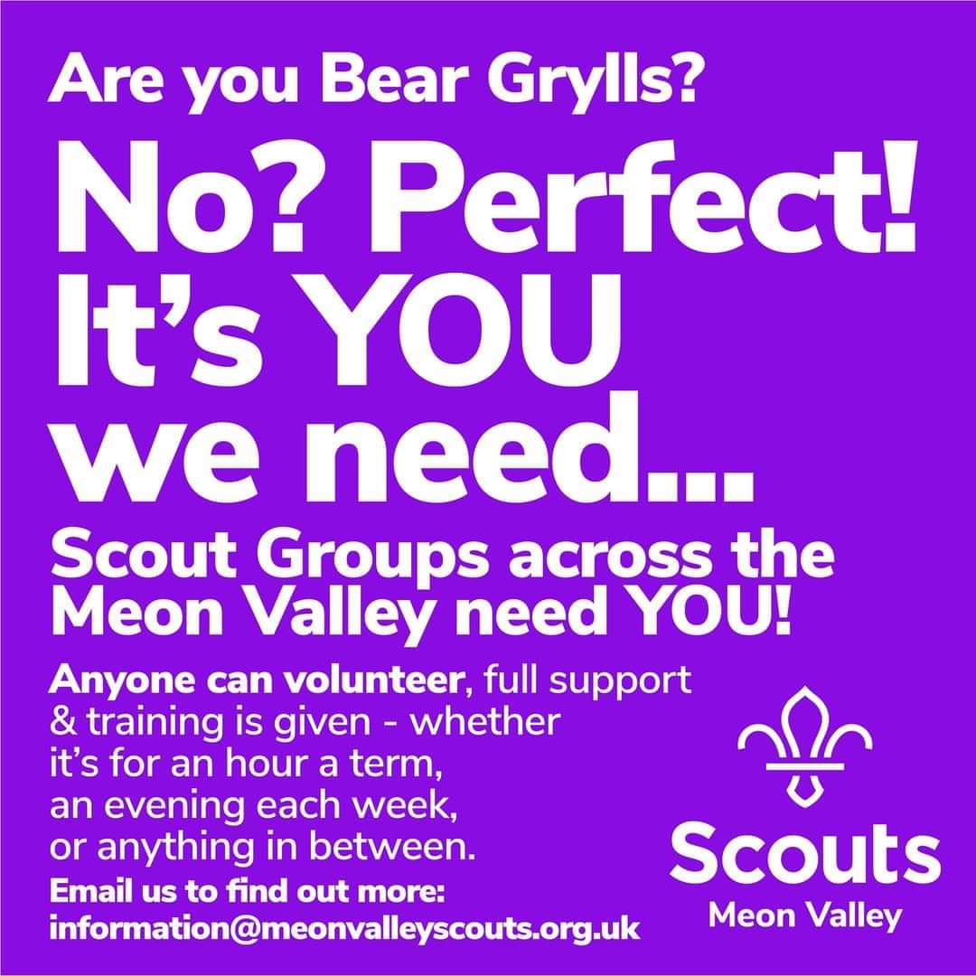 Enjoy volunteering with us information@meonvalleyscouts.org.uk
