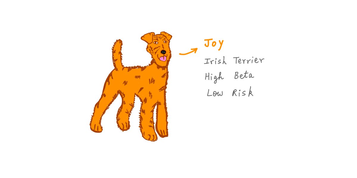 21/If "risk" is the probability of failure in the long term, then beta is not particularly relevant in assessing risk.For example, here's Joy, an Irish terrier.Being a super high energy dog, her beta was 1.63. She placed 462'nd out of our 500 dogs.