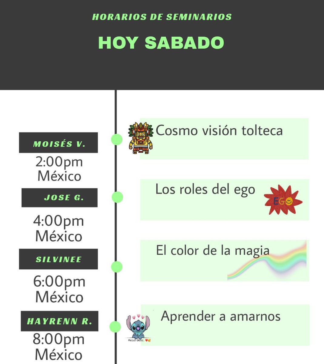 Hoy sábado no se pierdan nuestros seminarios gratuitos, les van a encantar 🤗
<a href="/KarlaJanethTre4/">Karla Janeth Trejo Larraga</a> <a href="/cessiger22/">cessiger</a>