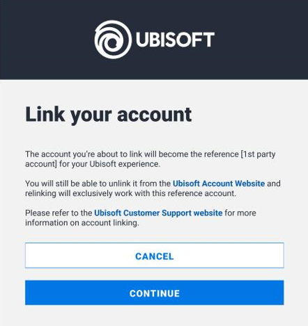 Facebook Account transfer to Ubisoft