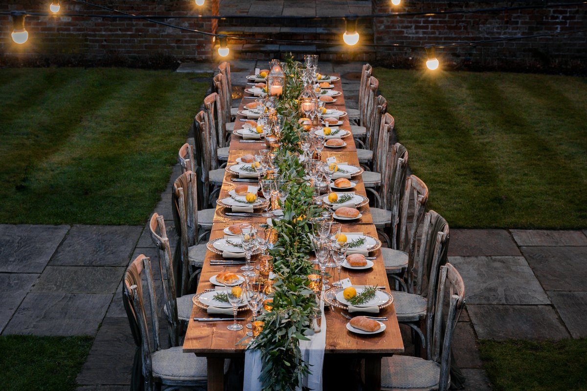 Lighter evenings created by the clocks going forward have us envisioning dining in The Courtyard on a warm summer night.