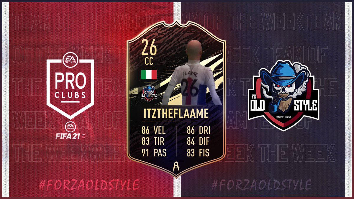 🥇 PLAYER OF THE WEEK 🥇 

💣 Il migliore della settimana è proprio lui!

Qualità e quantità al servizio della squadra ...ha geometrie e colpi di classe che pochi hanno nel suo ruolo..!

💪🏻 Complimenti <a href="/ItzTheFlaame/">🔥The Flame🇮🇹</a> 
🔥 Continua così!! 👊🏻 TOTW

#forzaoldstyle🔵🔴⚪