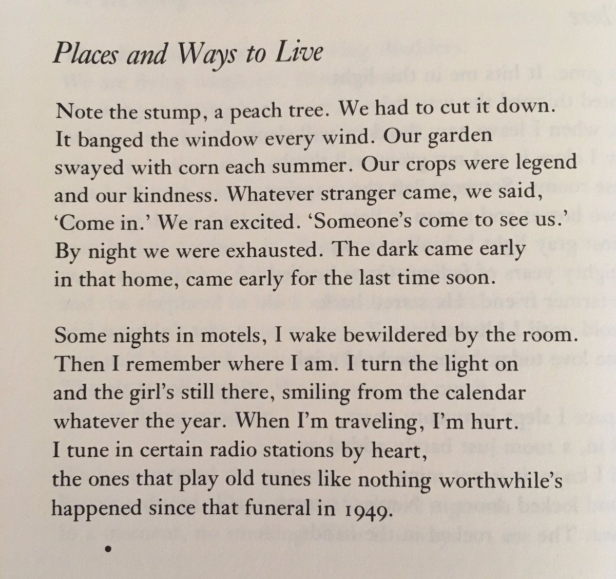 “Places and Ways to Live” by Richard Hugo 2/30 fave poem a day for  #NationalPoetryMonth