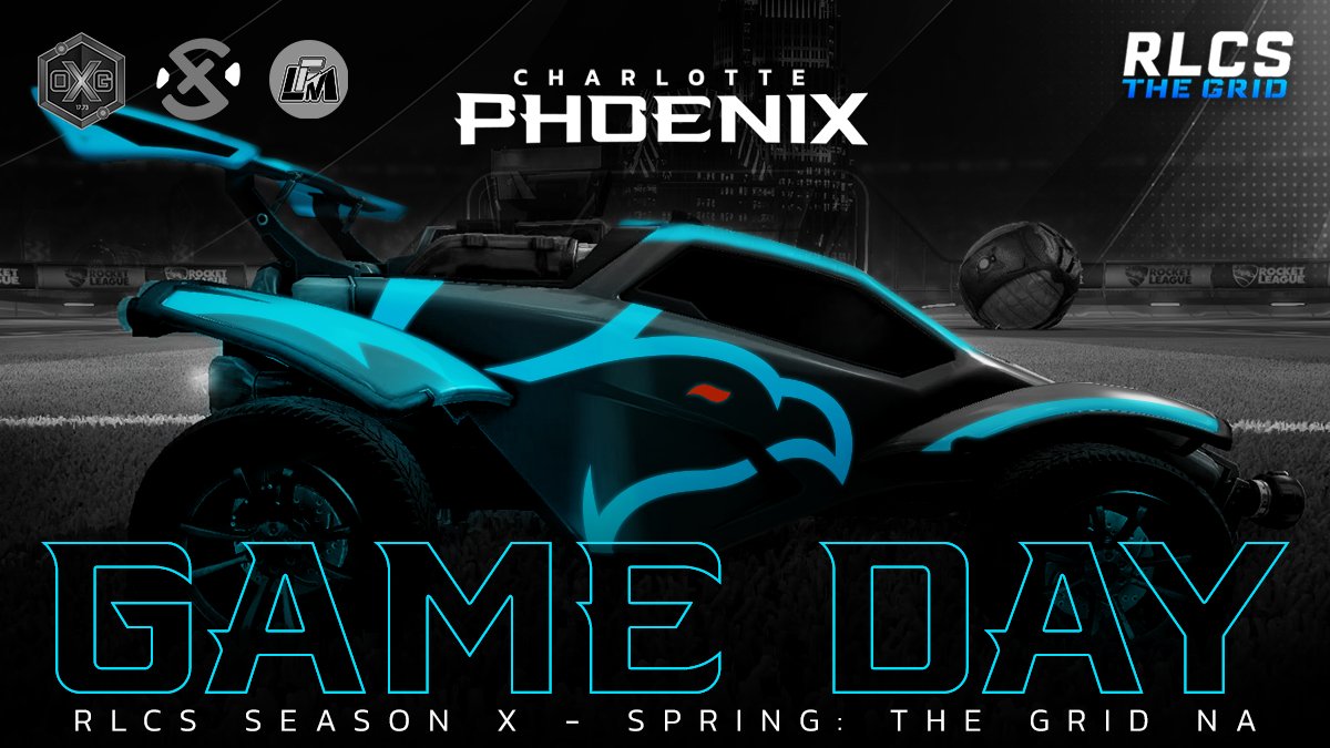 Charlotte Phoenix (@cltphoenixgg) on Twitter photo 🔥 Your Charlotte Phoenix #RocketLeague team is back today with more #RLCSX #TheGrid action 🔥
🕔 5:00 PM EST
🆚 <a href="/OXG_Esports/">Oxygen Esports</a> + @XSETGAMING + <a href="/LaFamiliaRL/">La Familia</a>
🔗 twitch.tv/cltphoenixgg
🎙️ @BearLightGaming + <a href="/Hail_Monkeyman/">HailMonkeyman</a>
Looking for that 3-0 weekend 👀
#FromTheAshes🔥 🔥 Your Charlotte Phoenix #RocketLeague team is back today with more #RLCSX #TheGrid action 🔥
🕔 5:00 PM EST
🆚 <a href="/OXG_Esports/">Oxygen Esports</a> + @XSETGAMING + <a href="/LaFamiliaRL/">La Familia</a>
🔗 twitch.tv/cltphoenixgg
🎙️ @BearLightGaming + <a href="/Hail_Monkeyman/">HailMonkeyman</a>
Looking for that 3-0 weekend 👀
#FromTheAshes🔥