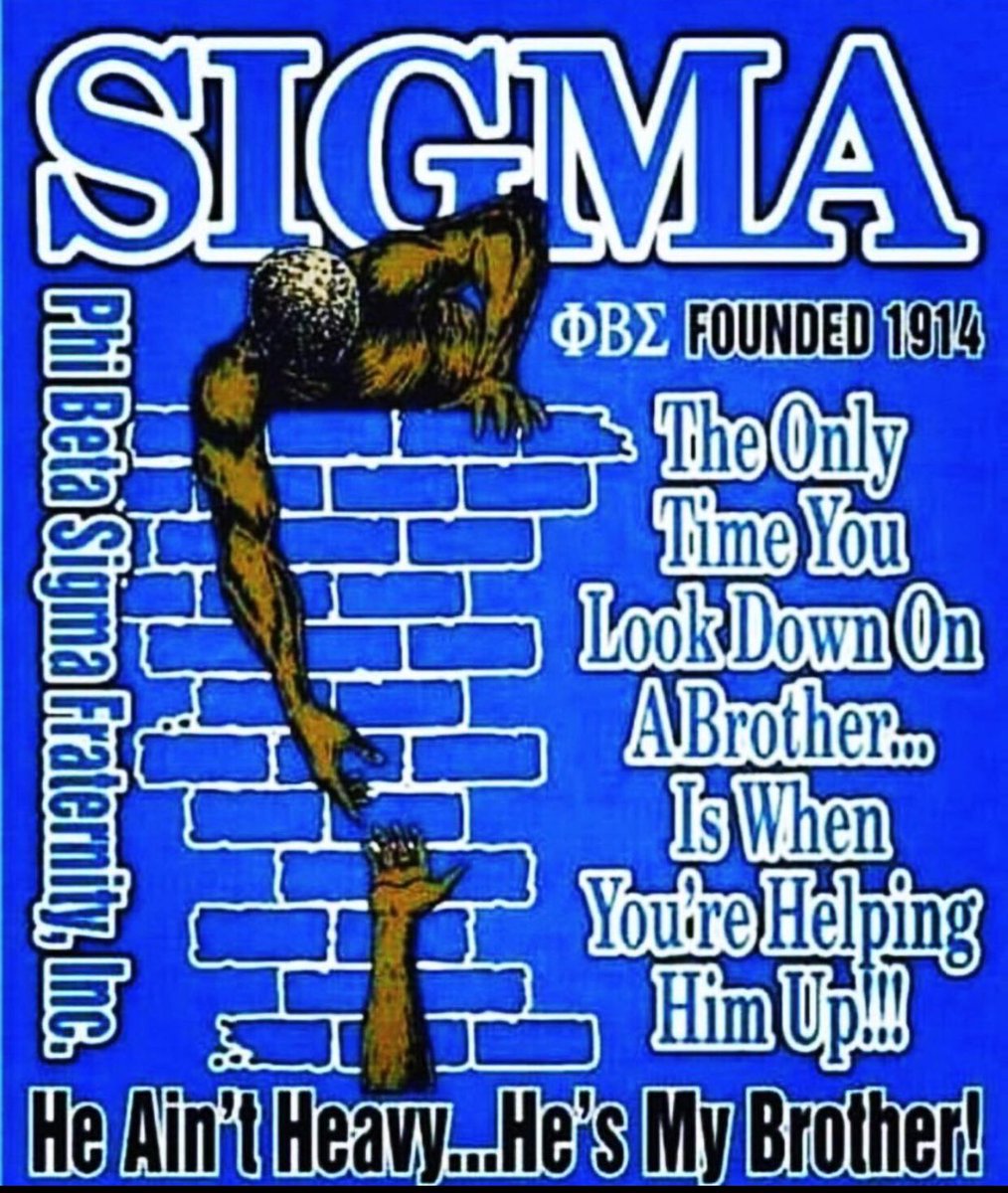 The only time you look down on a brother is when you’re helping him up! 🤘🏾🔵⚪️ #BrotherhoodFirst #SigmaSaturday #PhoenixSigmas #pbs107