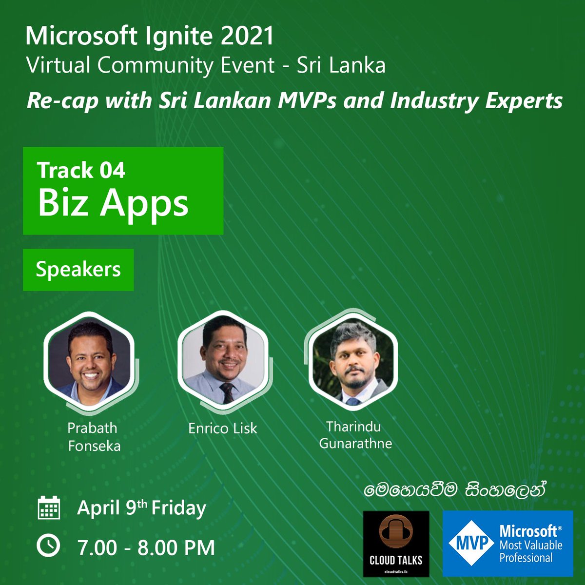 cloudtalkslk's tweet image. Microsoft Ignite 2021 Virtual Community Event - Sri Lanka

Were you able to participate and tune in live this year?  If you missed the sessions being played live, fret not as we&apos;ve got you covered with this recap. 

Join with us on 9th April at 7PM onwards #lka #msignite #MVPBuzz