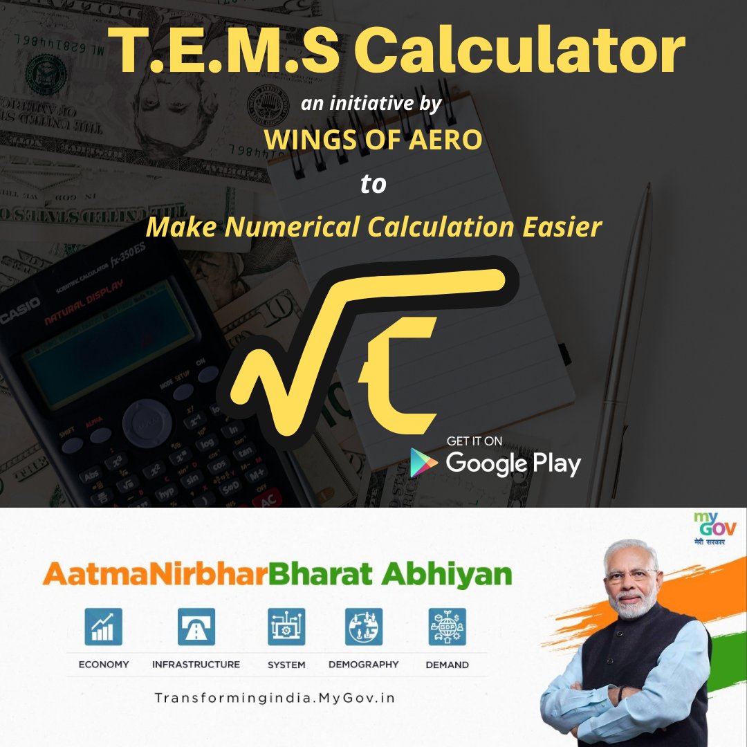 wingsofaero's tweet photo. Are you tired of doing Aerospace Numerical Analysis????
*TEMS Calculator* will help you to make it easier... Download Now 👉🏻 at Google Play store ▶️ - https://t.co/dSZr9x7Qzh
#temscalculator #wingsofaero #societyofaero #numericalproblems #aerorevolution https://t.co/dnAzsdvEcG