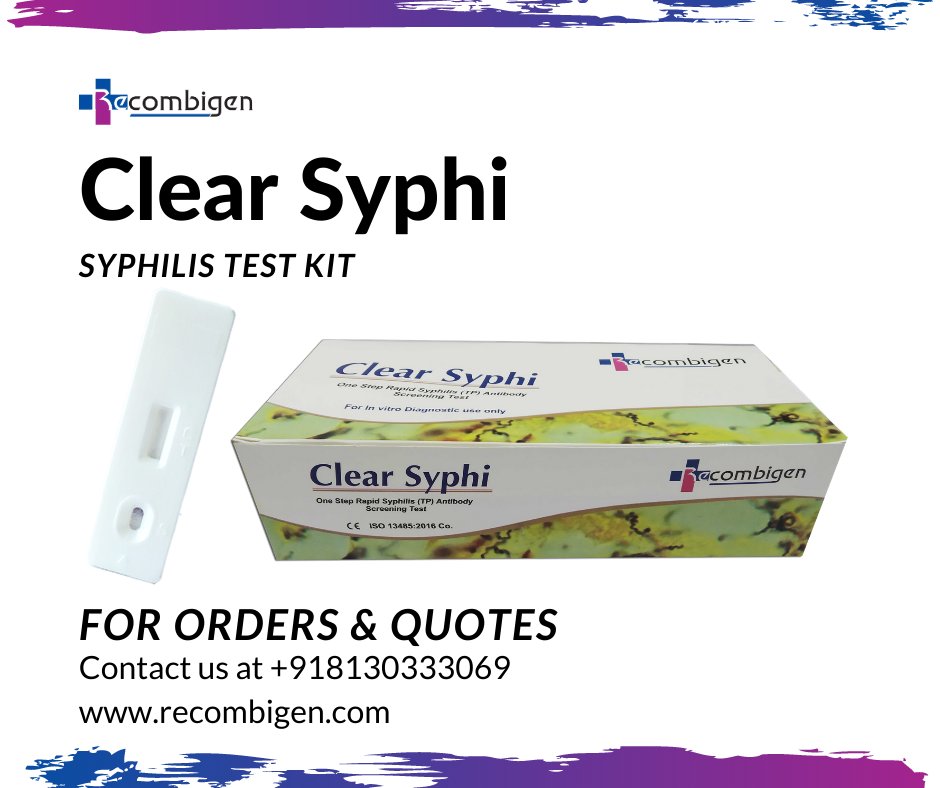 Enquire now ❗ for latest quotes 📝

Know more 👉🏼 bit.ly/syphilistestkit

#Syphilis #syphilistest #syphilistestkit #syphilistestcard #RapidTestKit #rapidtesting #syphilistreatment #OEM #exporter #selling #manufacturer #recombigen #laboratories
