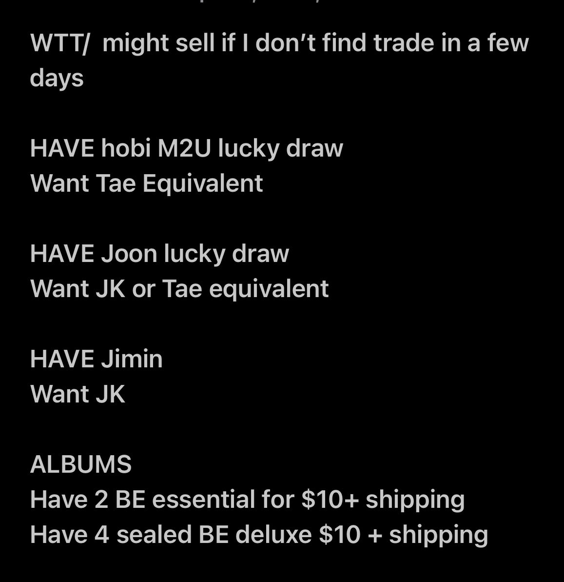 MiniieMonii's tweet image. Loooking to trade some PCS and sell some some albums #btstrading #btspcs #btstradingpcs  #btstrade