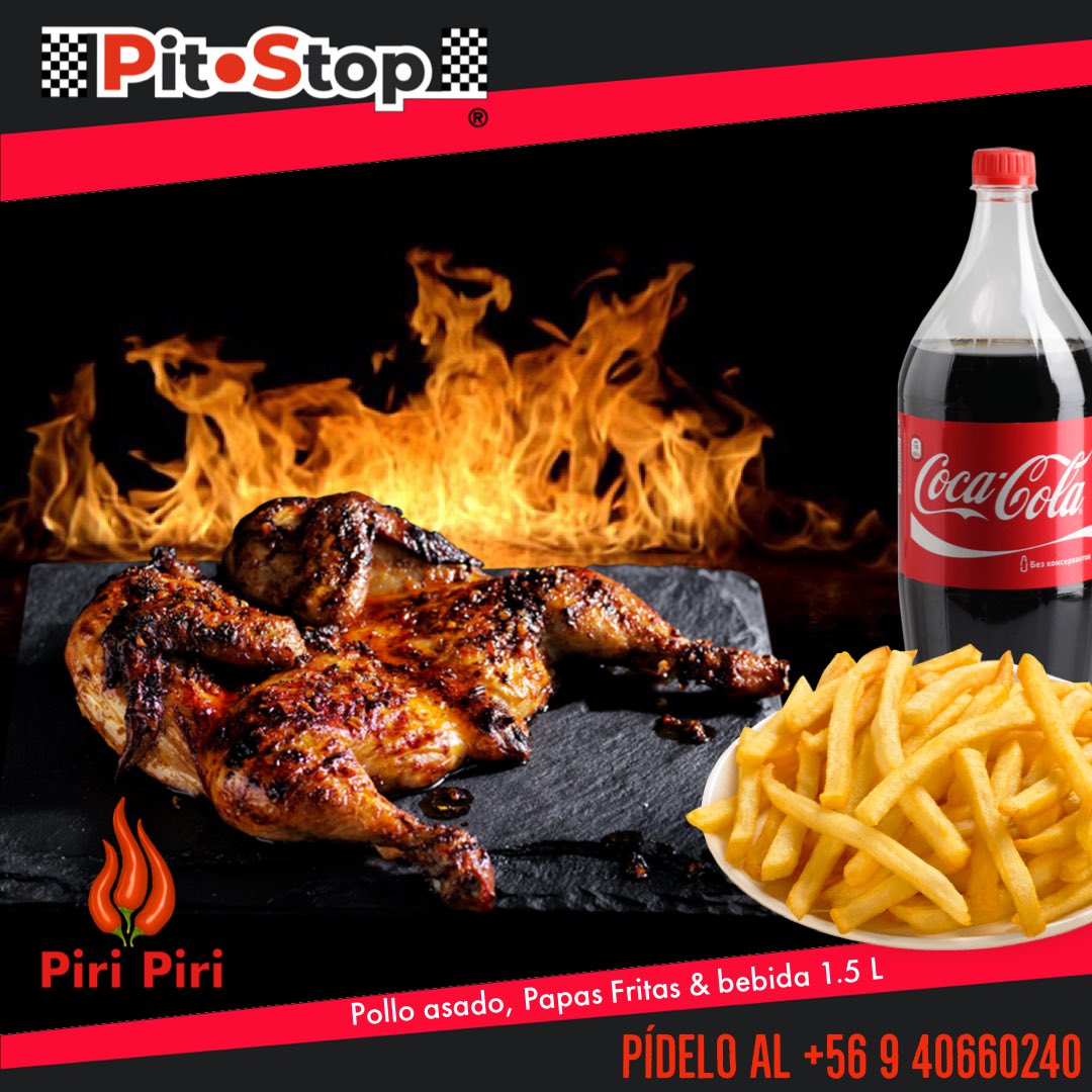 Pizzaypollo's tweet photo. Pollo entero asado a la parrilla, papas y bebida 1.5 Litros, sabor para toda la familia #pitstoppizzaypollo #polloasado #pollo #polloalaparrilla #machaliconectado https://t.co/YChnNzxTzg
