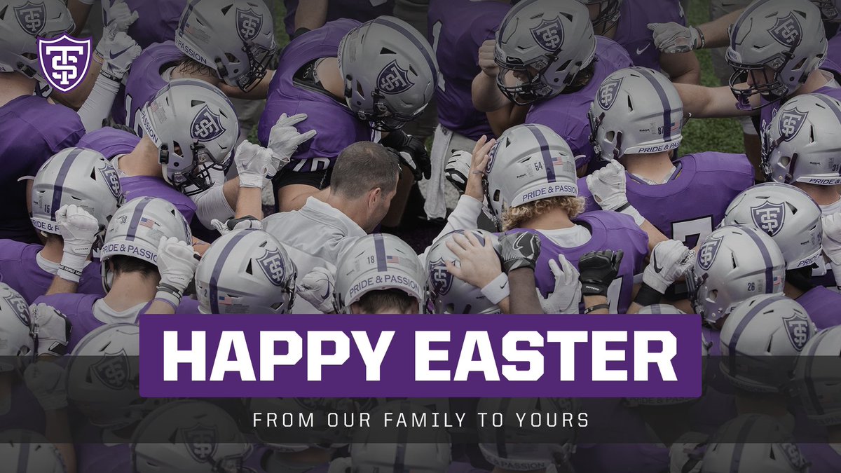 UST_Football's tweet photo. Happy Easter from St. Thomas Football. @Pontifex @CatholicSpirit @JohnPiper @oneworld365 @Coach_Caruso #Pa22ion #Easter https://t.co/IvRiAJqxXi