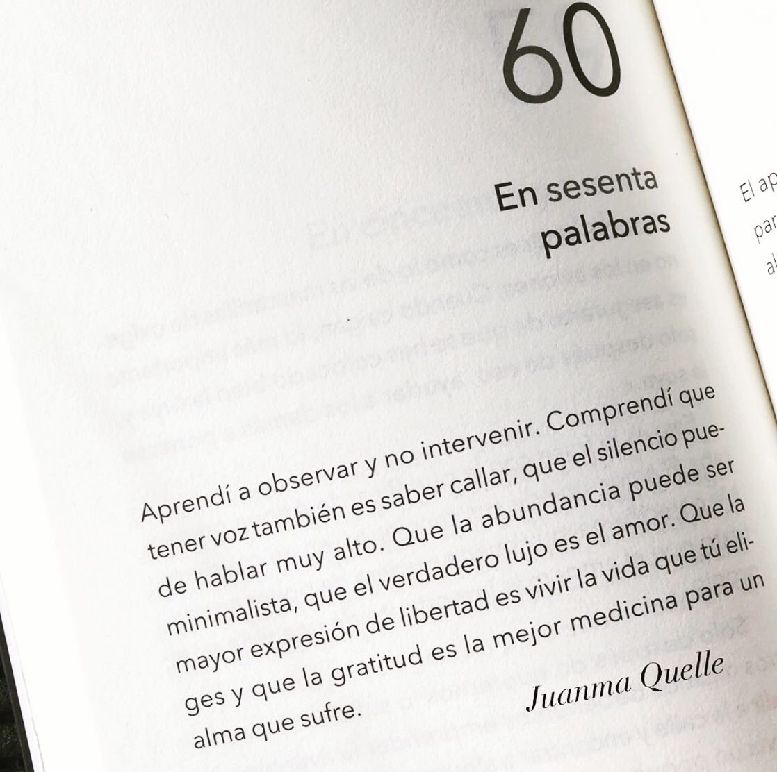 En 6️⃣0️⃣ palabras. Cosas que aprendí.
.
👉 juanmaquelle.com.
.
#enmenosde100palabras #booklovers #juanmaquelle #librosrecomendados #inspirationforlife