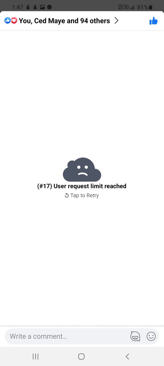 RemedyForgotten's tweet image. SOMEONE HELP ME &quot;(#17) User request limit reached&quot; I can&apos;t watch, comment, or even view any streams or gaming groups. This happens ONLY on my phone. @FacebookGaming @Facebook #facebookgaming #help #error17