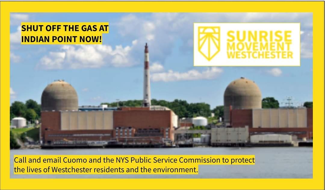 SEnRGorg's tweet photo. Sunrise Westchester is mobilizing to urge @NYGovCuomo to instruct the @NYSDPS  to shut off the gas in the AIM Pipeline under Indian Point Nuclear Power Plant. https://t.co/HxiB91rtaL

#StopSpectra #NYGetOffGas #GetOffGas #HeatPumpsNotPipelines https://t.co/S480gxALNC https://t.co/PqZFhbfjGJ