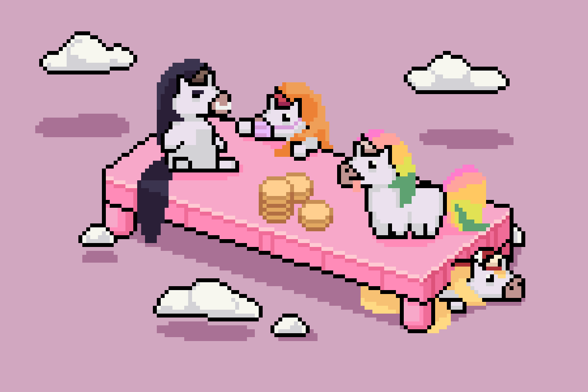 DeFiPunks's tweet photo. We just minted and listed four new an unique #DeFiPunks, the @UniSwap Set. 🦄 Find them here:

https://t.co/5KFmxzOG9B

Also, to celebrate we are giving away the Uni Gang #NFT.

To participate:
♥️ Like
⭐️ Follow
🔄 Retweet https://t.co/8MFC6Oo4En