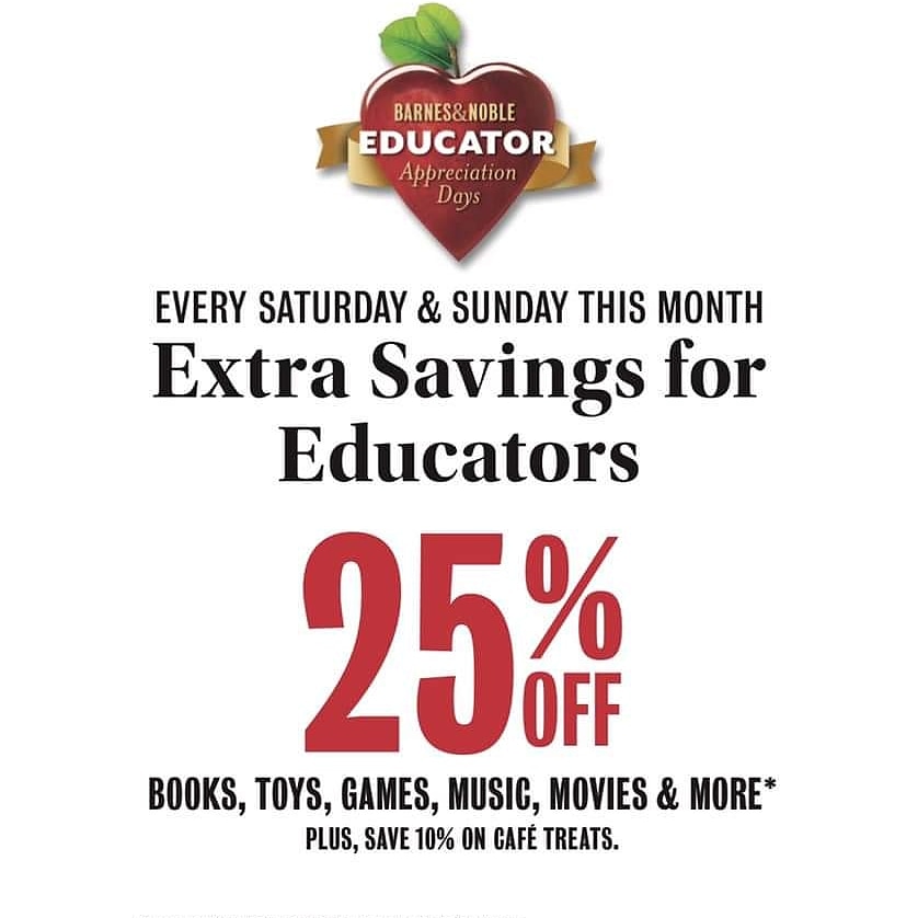 BarnesNSalem's tweet image. April is #educatorappreciation month! Beyond these great savings, a 10% discount applies to the new @Lenovo 10" tablet and Nook #GlowlightPlus . @nookBN