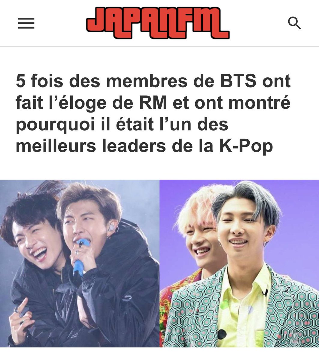 030421 |☁️
"5 من المرات أعضاء BTS أشادوا بـ RM وأظهروا لماذا هو أحد أفضل قادة الكيبوب".
🔗:  japanfm.fr/5-fois-des-mem…
-تصفحوا المقال لمدة دقيقة واحدة وقوموا بمشاركته!.💕
©RkiveArticles
#RM #방탄소년단RM