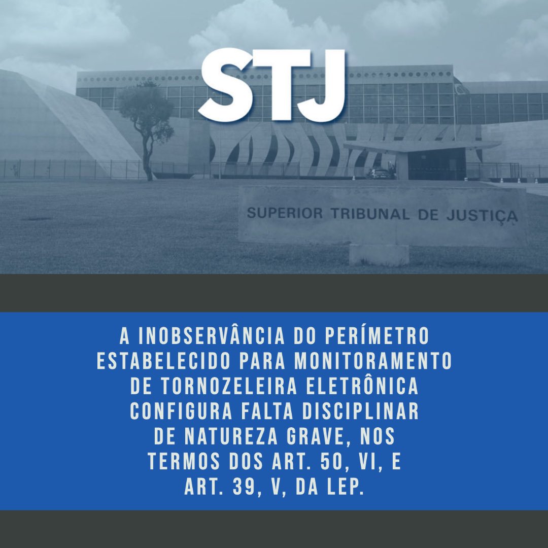 guasti_andre's tweet image. Uso de tornozeleira eletrônica na Execução Penal e falta grave👇🏼👇🏼👇🏼

#processopenal #execucaopenal #execuçãopenal #magistraturaestadual #magistratura #magistraturafederal #juizestadual #juizfederal #penal #direitopenal #processopenal_dicas