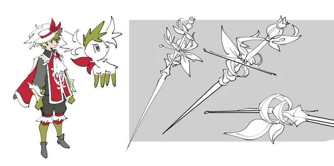 shaymin musketeer concept 