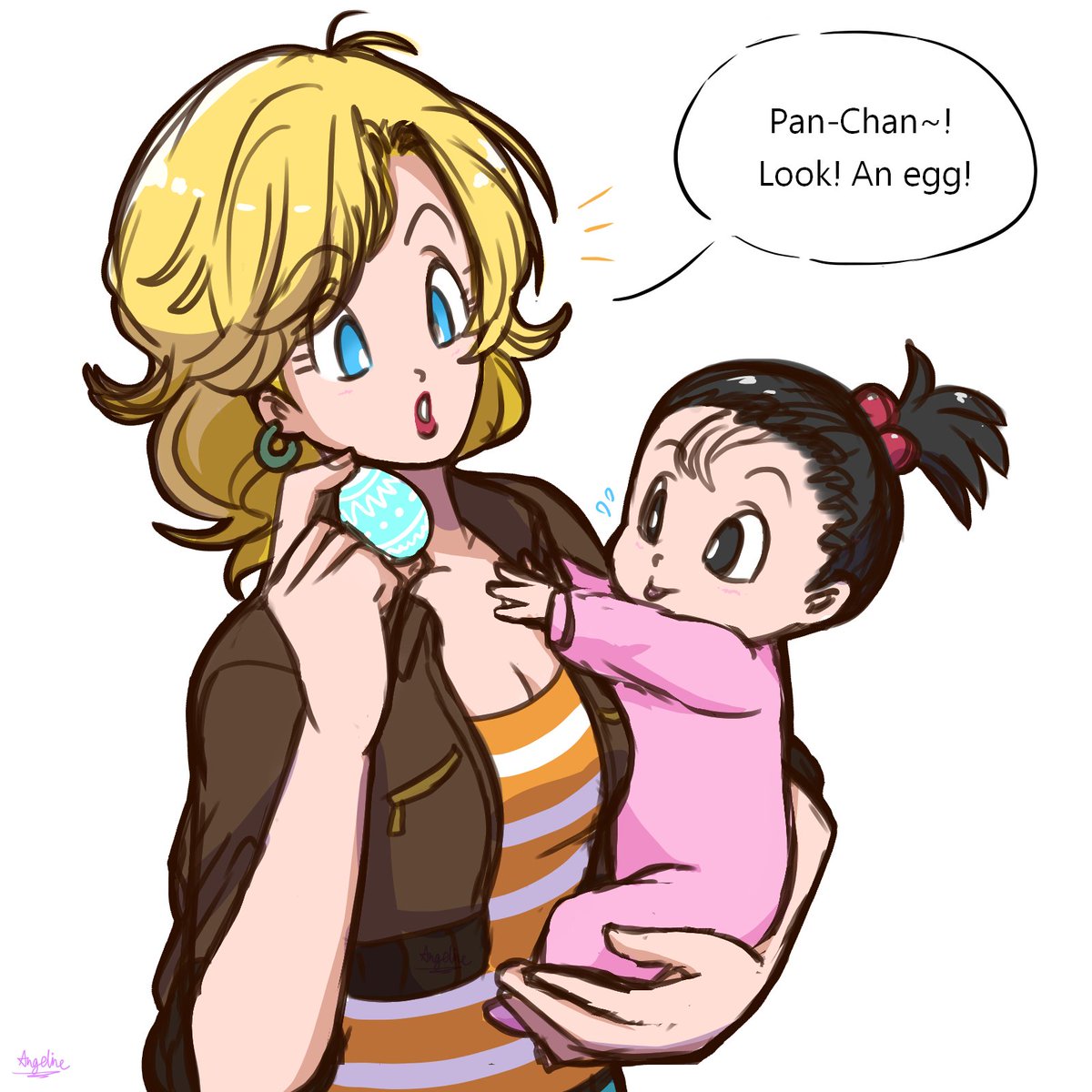 Pan and her Grampa, by me. : r/dbz