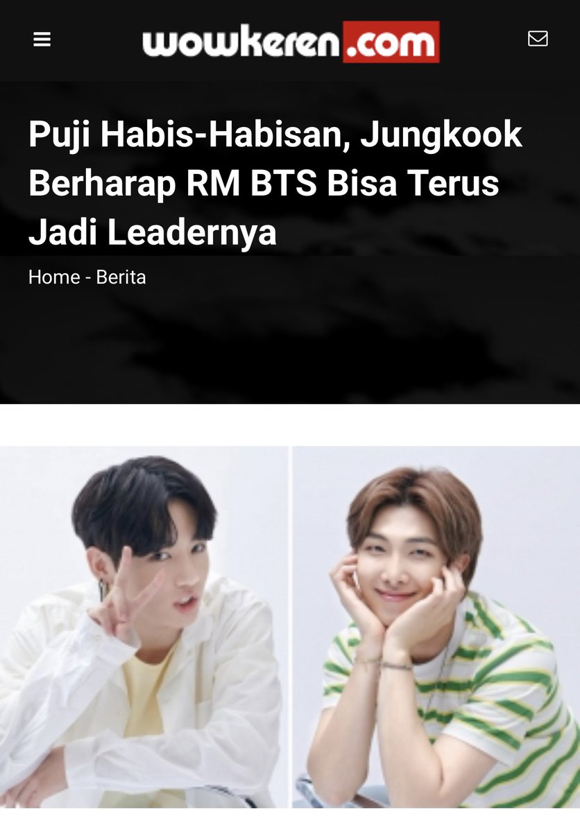 030421 |☁️
"تم الإشادة به للغاية ، جونغكوك يأمل أن يستمر آرإم في كونه قائد BTS". 
🔗:  wowkeren.com/berita/tampil/…
-تصفحوا المقال لمدة دقيقة واحدة وقوموا بمشاركته!.💕
©RkiveArticles
#RM #방탄소년단RM
