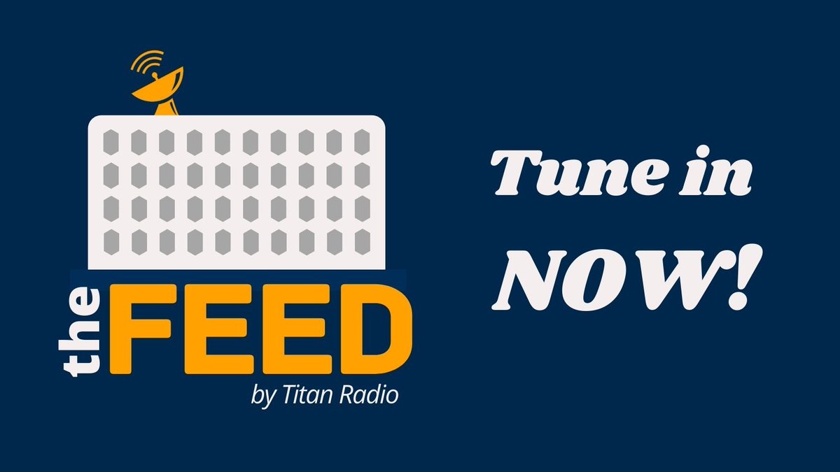 titanradio's tweet image. The Feed starts NOW!!
Tune in! titanradio.org/live/
#titanradio #collegeradio #news #sports #music