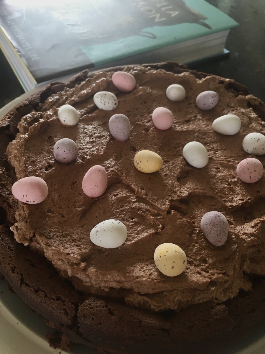 LouiseToller's tweet photo. Finally made ⁦@Nigella_Lawson⁩’s Easter egg nest cake this year, and oh it’s exactly as wonderful as I expected it to be! #RecipeOfTheDay https://t.co/lUaFRXxZaT