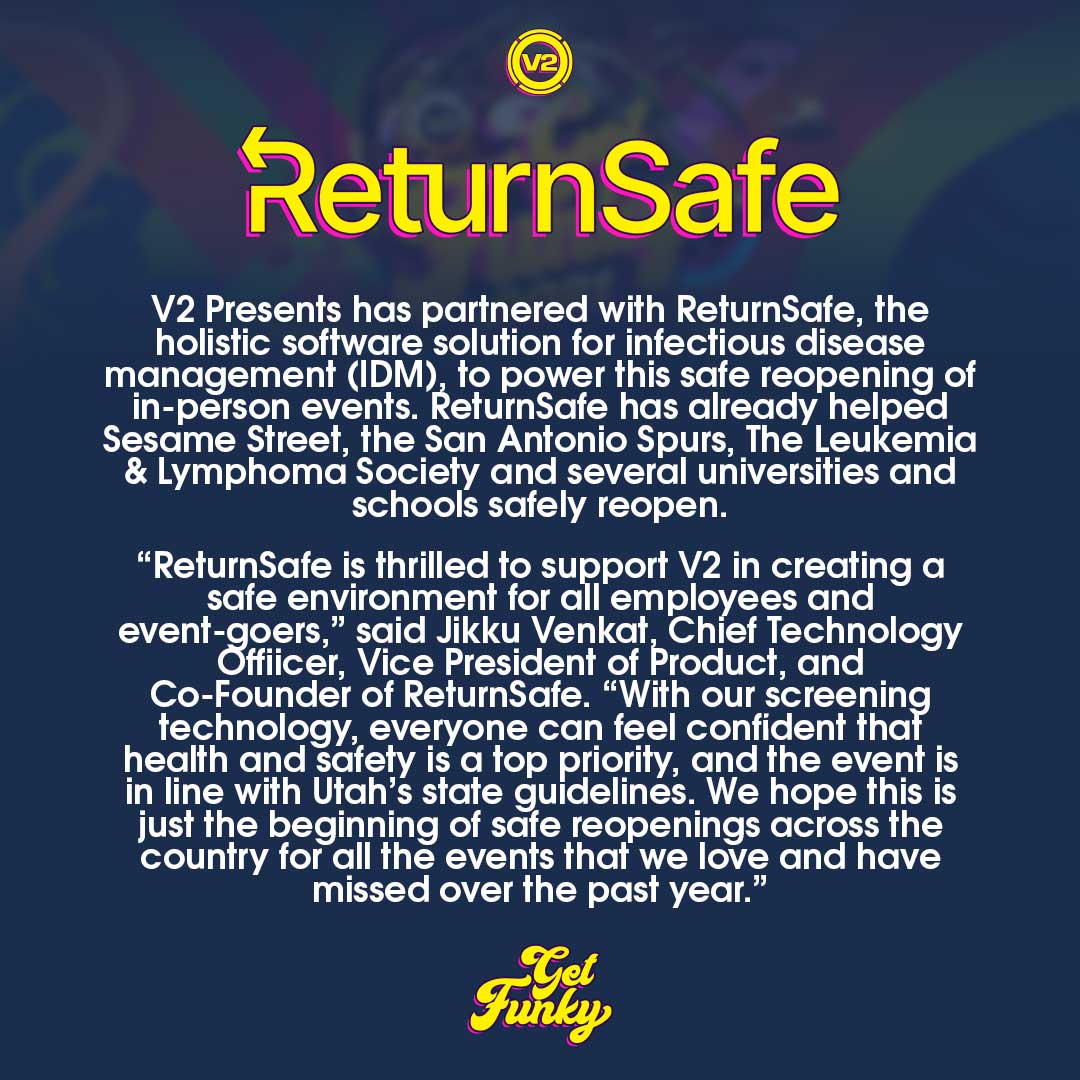 GetFunkySLC's tweet photo. We are extremely excited to share the safe return of live music together.
To ensure a safe and healthy environment for you to enjoy without worry, we have partnered with #ReturnSafe, so we can all #GetFunky safely.
TICKETS ON-SALE MONDAY AT 10:00am MDT https://t.co/HBnoMM1TZZ