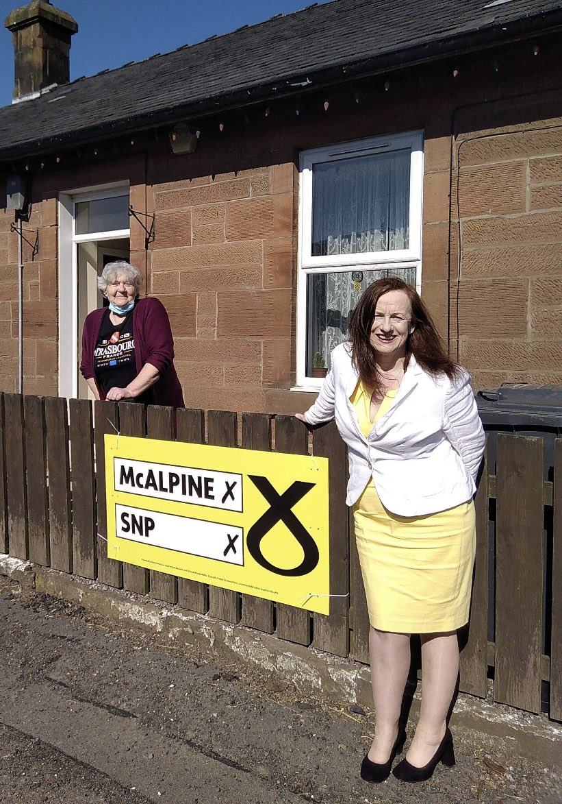 JoanMcAlpine's tweet photo. Boards going up across #dumfriesshire #brydekirk #closeburn #A709 #BothVotesSNP #votejoan https://t.co/P4OOcHU1PA