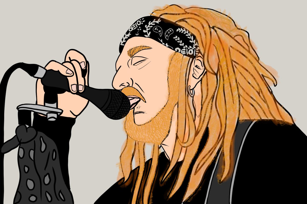 Gfunk_in3D's tweet photo. Hey guys, but more artwork today. Really loved this photo of @GingerWildheart by Gary Cooper Photography (please tag him if he’s on twitter, I couldn’t find a page) so thought I’d draw it. #GingerWildheart #TheWildhearts #RoundRecords #555WhyAye https://t.co/RBWiDEvXXr