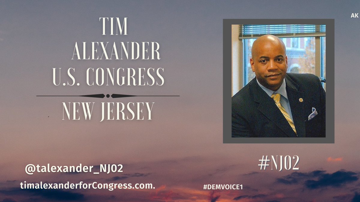 bright1950start's tweet photo. The United States is based on democracy, and to protect it we must retain and send Democrats to the House and Senate

Support Tim Alexander 
Alexander [D] New Jersey-02  US Congress
@talexander_NJ02
 https://t.co/MlLfaXGLlI 
#DemVoice1 #DMV1 #FreshVoicesRise https://t.co/hYY3S5fSr3