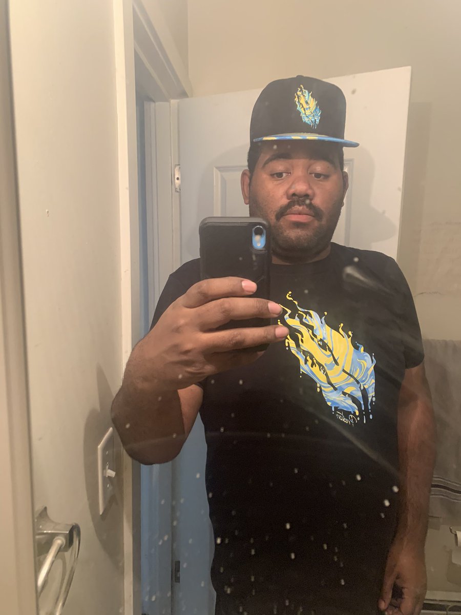 Trev26's tweet photo. It’s the weekend and  I’m feeling hydro dripped. That’s probably because I’m rocking my new @Preston fire merch!! I love this merch and this hydro drip merch is my favorite. I love the hat, hoodie and shirt. #prestonplayz #prestonstylez #firemerch https://t.co/NOOV7LizZW
