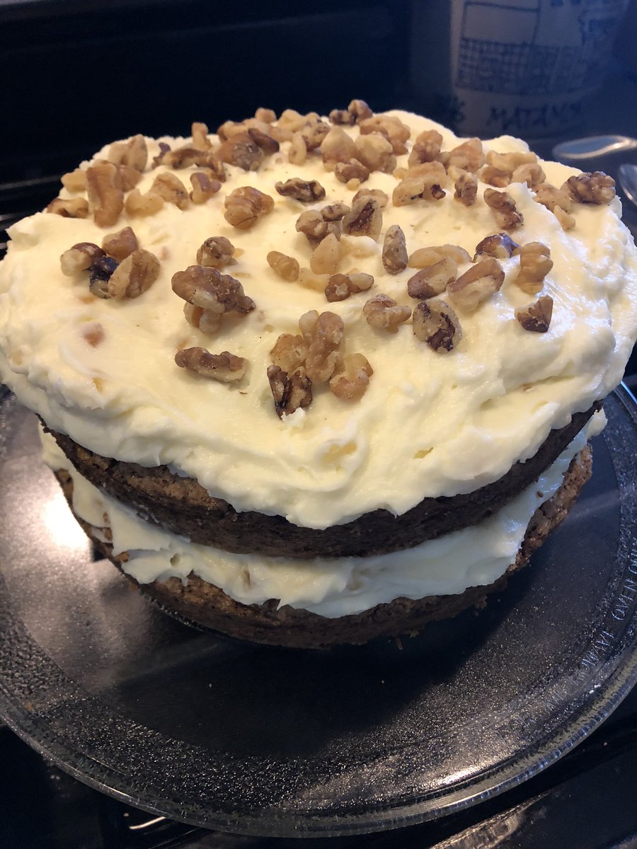 Channeled my inner @inagarten and whipped up her carrot cake with ginger mascarpone frosting for Easter dinner. I went a little heavy on the frosting. But I don’t think Ina would mind.