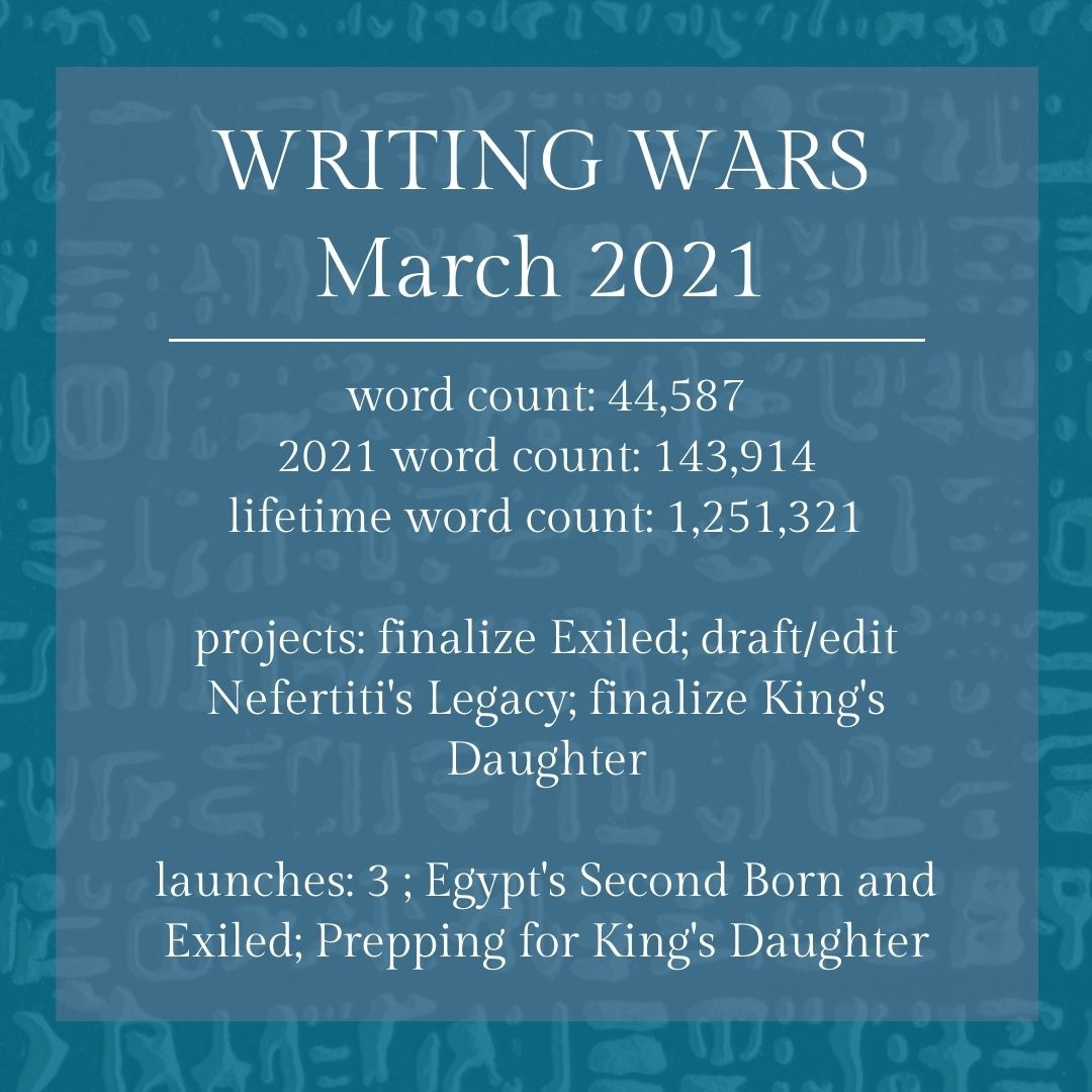 LLMBooks's tweet image. Two more books of The Lost Pharaoh Chronicles left to release. Nefertiti's Legacy is with the editor! Woo hoo! Almost ready to start a new series! If you are on my launch team, we will start series title and book cover voting in April! Get excited!

#writingwars #llmbooks