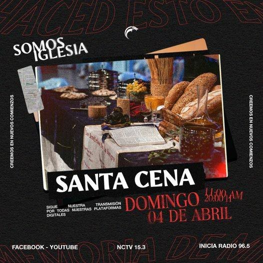 EugeEvang's tweet photo. Hay poder de Dios al participar del pan y del vino, este domingo 4 de Abril, tenemos nuestra Santa Cena en casa, 11 am y 20 horas. Prepara tus elementos, junta a tu familia y sé ministrado por este tiempo único... "Haced esto en memoria de mi"...
#ccint #ccintchile #santacena https://t.co/FpeEyakIwd
