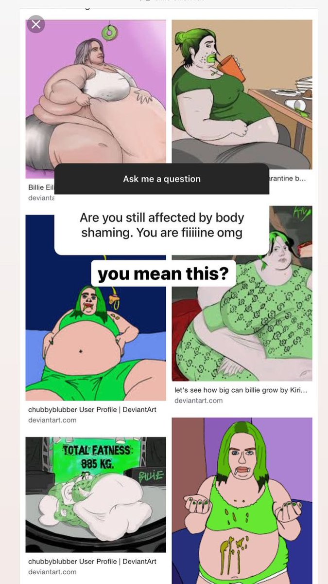 InfoBillieBR's tweet photo. Gente... Billie Eilish via Instagram Stories: 

"Você ainda está afetada com o body shaming que sofreu?"

"Você quer dizer isso?" https://t.co/m9M47Hp4g9