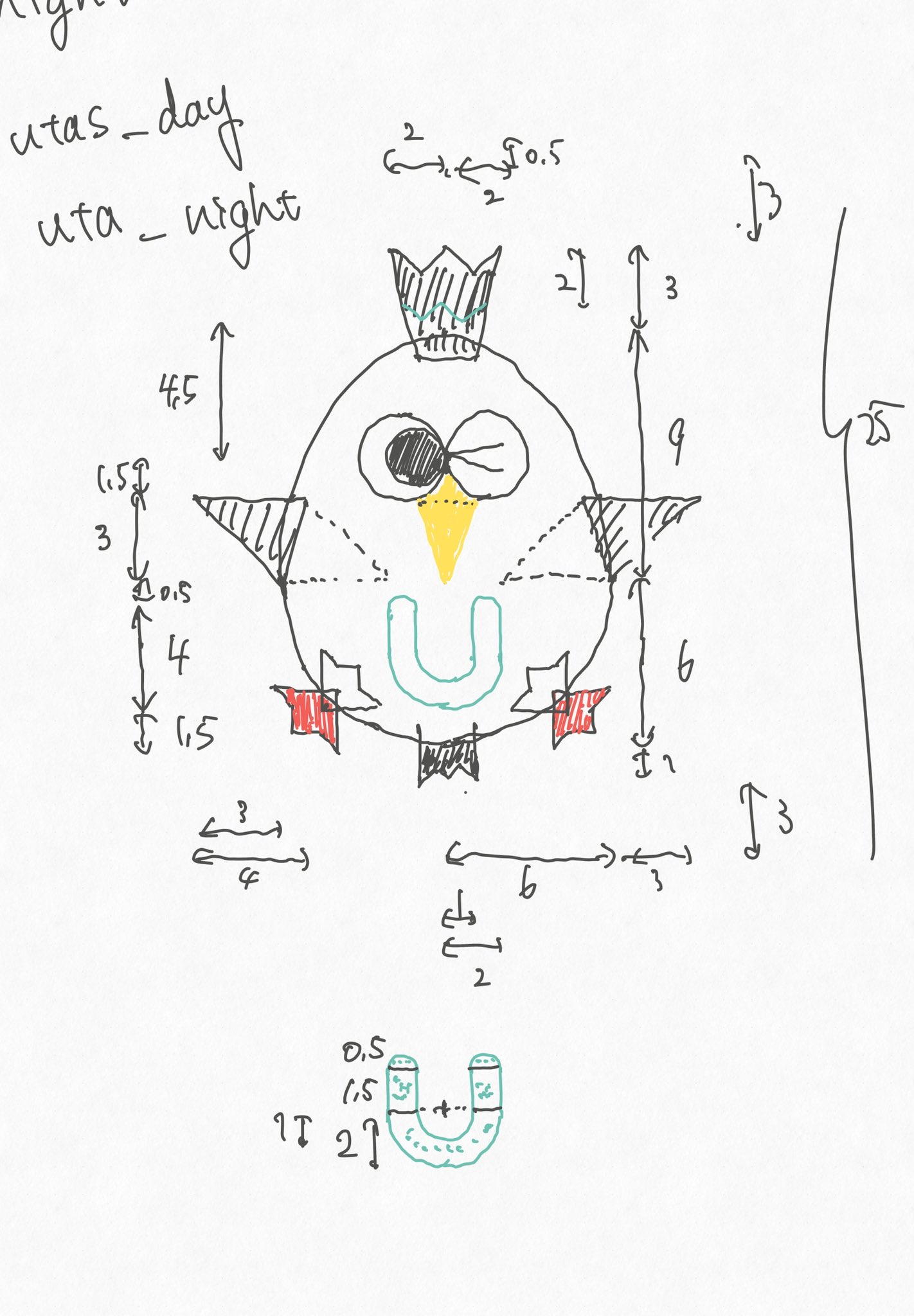 Uzivatel ねこれぽ Na Twitteru アルゴリズム入門で作ったユータスくんの寸法図が出てきた Uzivatel ねこれぽ Na Twitteru アルゴリズム入門で作ったユータスくんの寸法図が出てきた