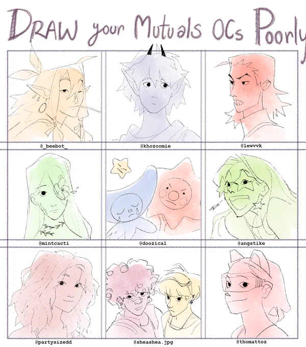 thank yall for lending me your kids,,,,, yall r crazy for this ngl i love all of them sm I TRIED TO DO AS MANY AS I COULD 