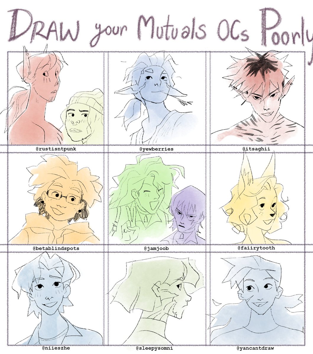 thank yall for lending me your kids,,,,, yall r crazy for this ngl i love all of them sm I TRIED TO DO AS MANY AS I COULD