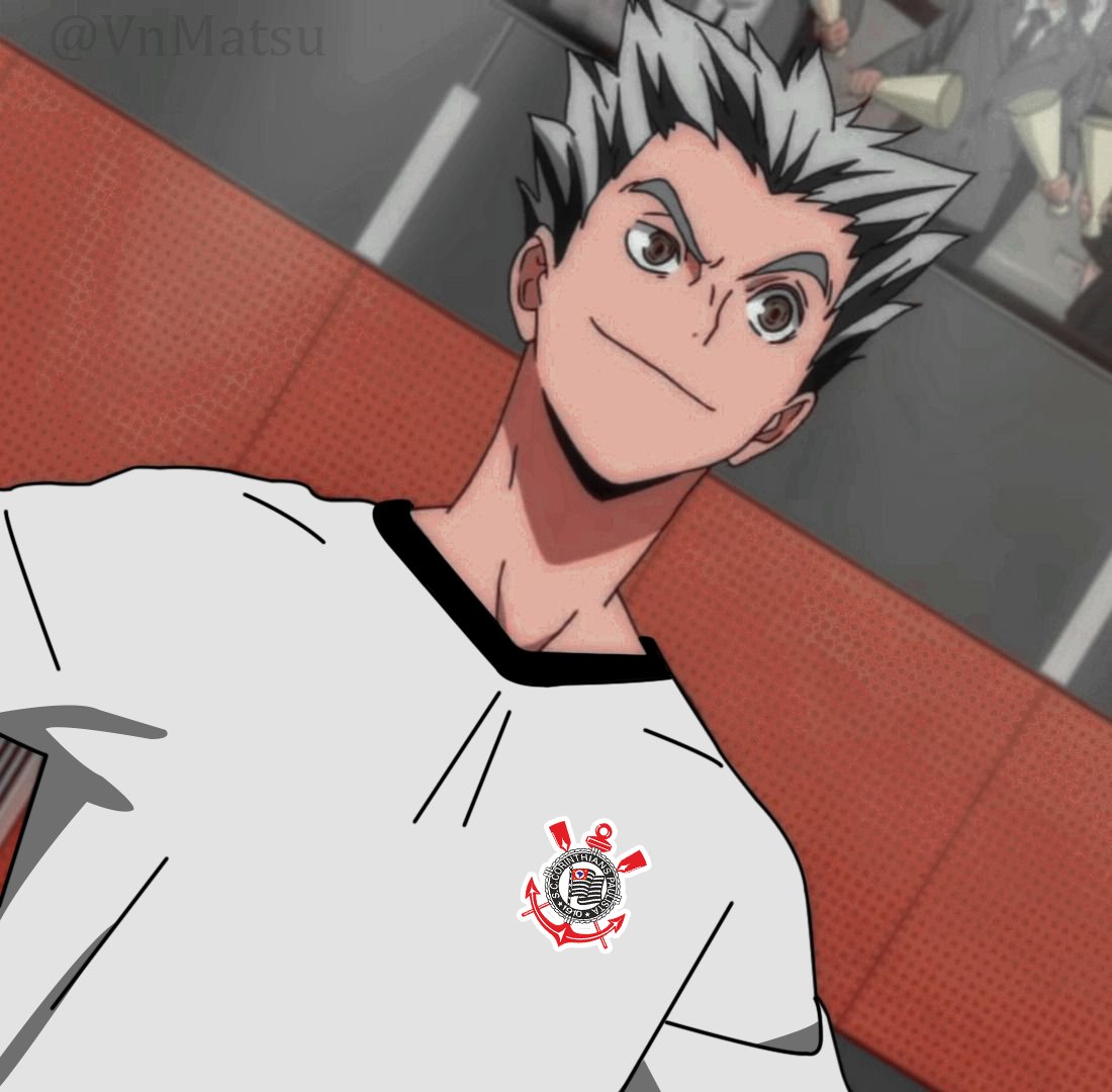 PERSONAGENS DE ANIME COM A CAMISA DO CORINTHIANS on X: Bokuto - Haikyuu  by: @VnMatsu  / X