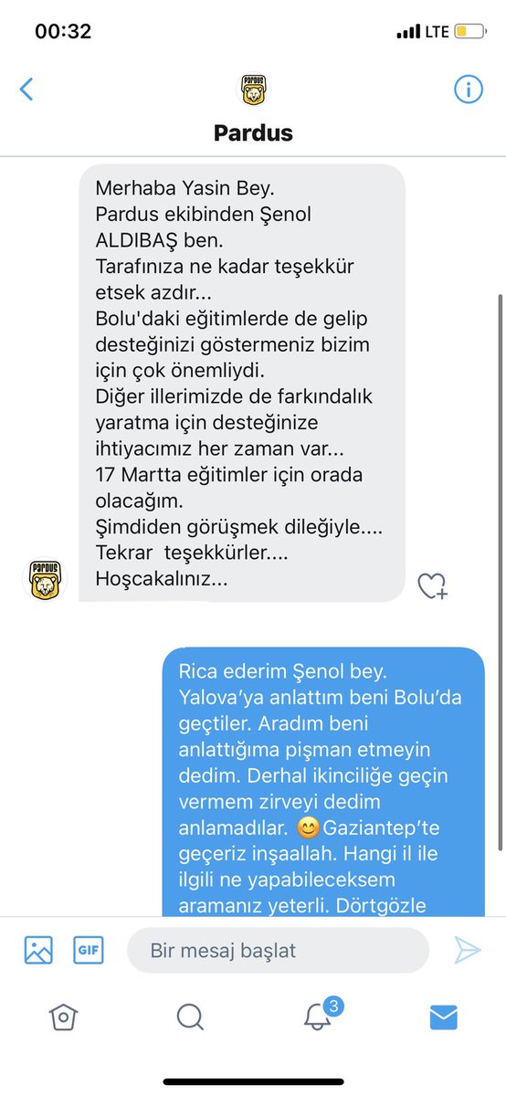 Pardus’tan güzel bir mesaj aldım. Hoşuma gitti çok teşekkür ederim Şenol bey. Çok çok daha iyi olacak. Her zaman daha fazla enerji ve aşkla alt yapı, ardından eğitimlere odaklanacağız. Kendi işletim sistemimizi kazıyacağız. #Pardus