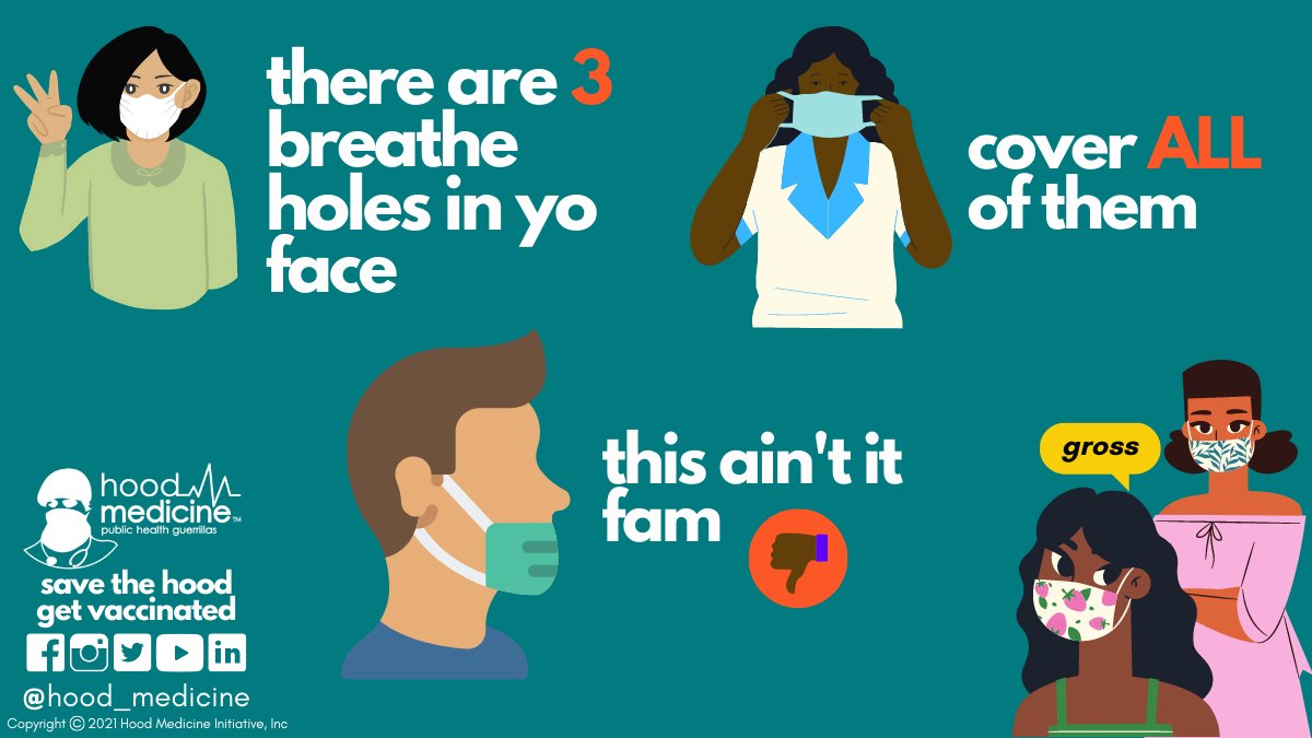 hood_medicine's tweet photo. Honestly we're just about ready to give up on checkin y'all about your masks. Either cover your faceholes or open wide for #COVID.
#2MasksLike2Chainz
#CoverYourBreatheHoles
#EvenAfterYourVaccination
#SaveTheHood
#GetVaccinated https://t.co/zwQJW1Aryz