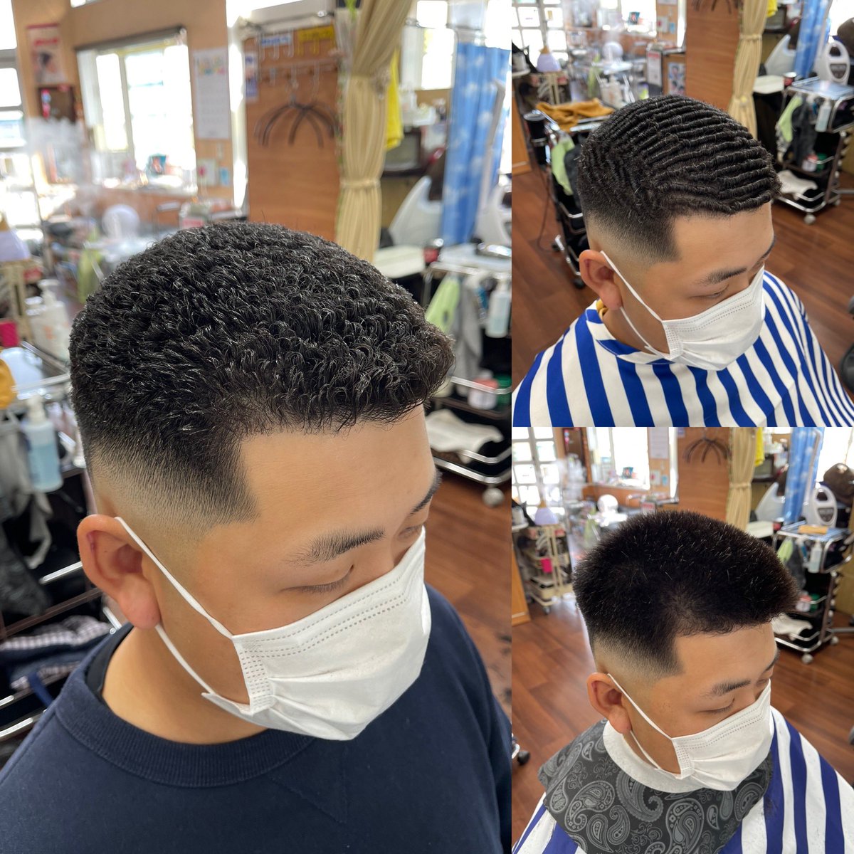 ガッチリの #ニグロパーマ #スキンフェード #濡れパン #緩パン #パンチ
