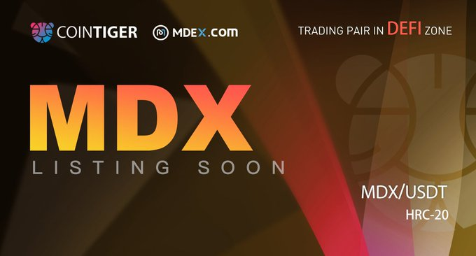 #CoinTigerNewListing

📢#MDX/USDT скоро станет доступной на #CoinTiger #DeFi Зоне
<a href="/Mdextech/">Mdex.com</a>

Контрактный Адрес 
hecoinfo.com/token/0x25d2e8…

📌Twitter: x.com/Mdextech 
📌Сайт: mdex.com
📌Telegram: t.me/MixDex 

🔥#Crypto  #Defi