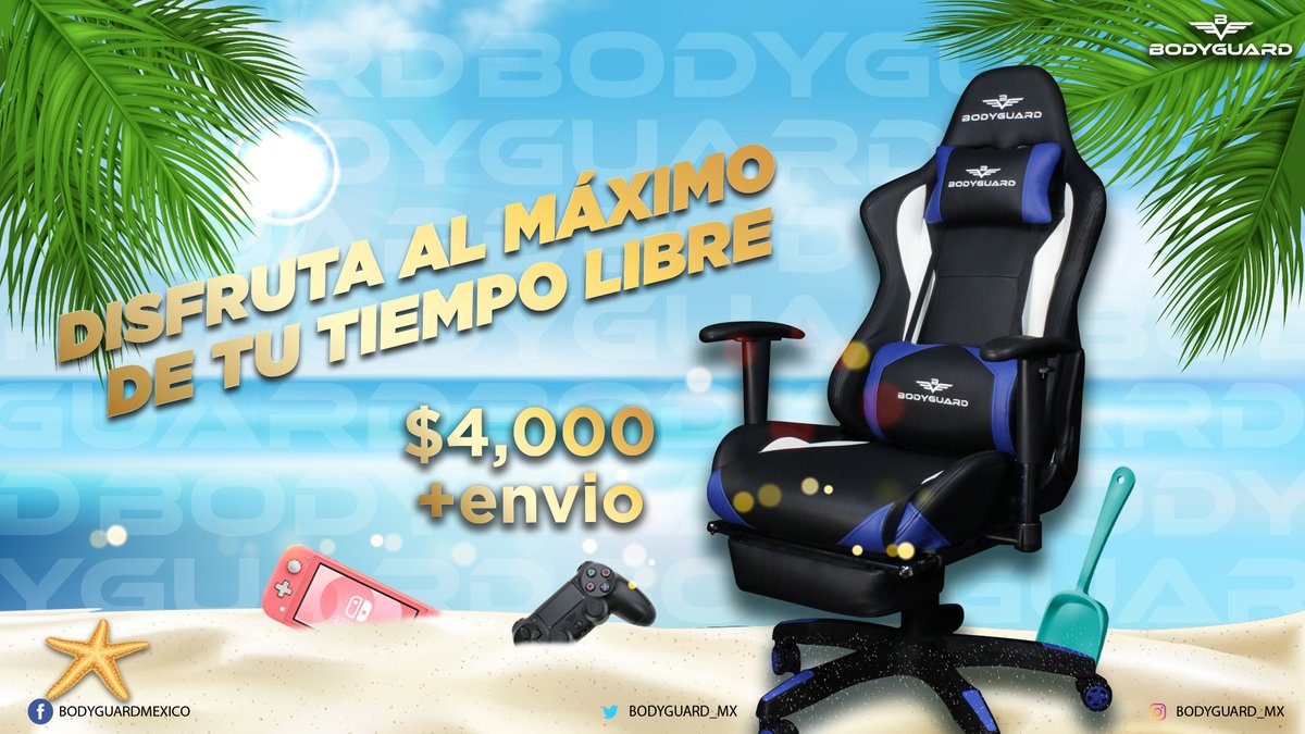 Disfruta de tus vacaciones con la mejor silla que te dará todo el respaldo que necesitas para esas horas de juego increíbles. 🎧⌨🎮🌟

Consigue ya tu silla Bodyguard y llega al siguiente nivel.

Escríbenos y te atenderemos con gusto. 👍✨

#esports
#bodyguardmx
#LLA